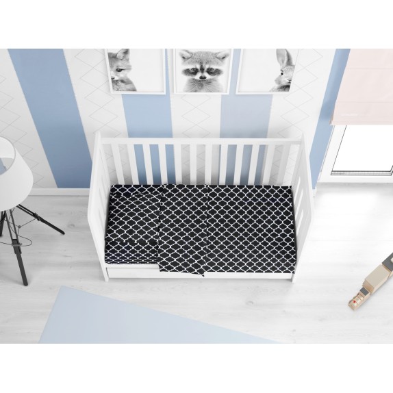 Παπλωματοθήκη Κούνιας Dimcol Windows 175 Dark Blue-White...