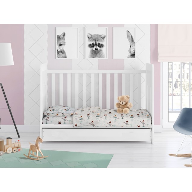 Παπλωματοθήκη Κούνιας Dimcol Μπαλαρίνα 166...