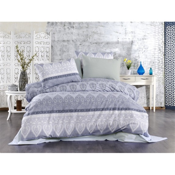 Παπλωματοθήκη Υπέρδιπλη Dimcol Ηλέκτρα 360 Grey 220x240