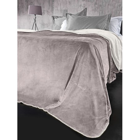 Σετ Κουβέρτα Υπέρδιπλη 2 Τεμαχίων Guy Laroche Velvet Melanze 220x240