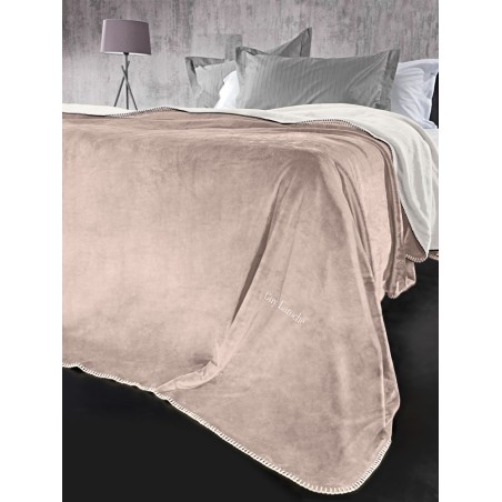 Σετ Κουβέρτα Υπέρδιπλη 2 Τεμαχίων Guy Laroche Velvet Pudra 220x240