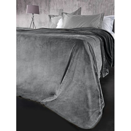 Σετ Κουβέρτα Υπέρδιπλη 2 Τεμαχίων Guy Laroche Velvet Cement 220x240