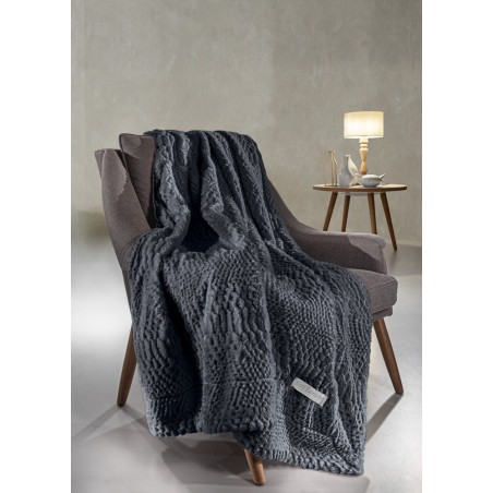 Σετ Ριχτάρι Διθέσιου και Μαξιλαροθήκη Διακόσμησης Guy Laroche Crusty Carbon 170x250