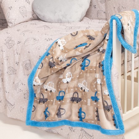 Κουβέρτα Αγκαλιάς με Sherpa Melinen Cars 80x105