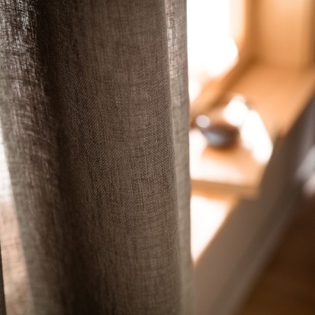 Κουρτίνα με Τρουκς Gofis Home Combe Χακί 502/07 140x280