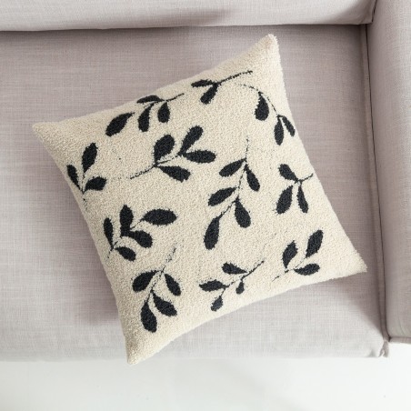 Μαξιλαροθήκη Διακόσμησης Gofis Home Herbal Εκρού/Σκούρο Χακί 705/05 43x43