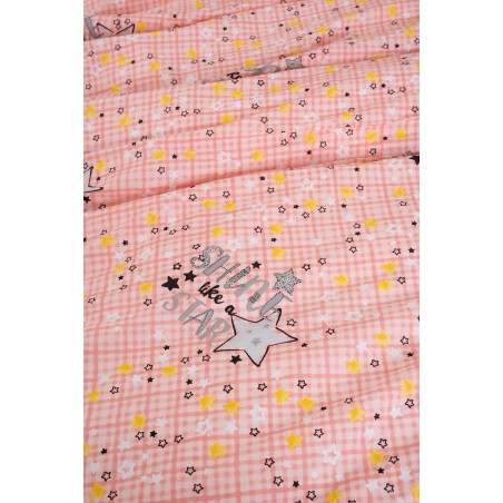 Σετ Σεντόνια Φωσφοριζέ Ημίδιπλα 3 Τεμαχίων Palamaiki Cluster Pink 170x260