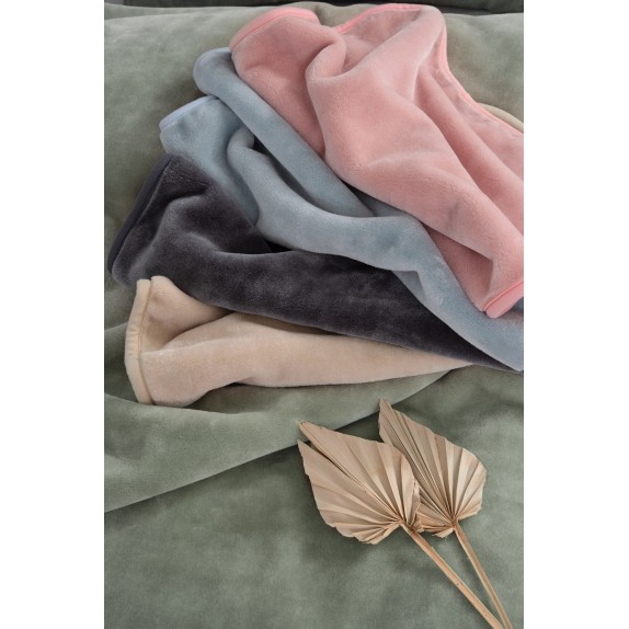 Κουβέρτα Βελουτέ Υπέρδιπλη Palamaiki Dream Velour/2 Beige...