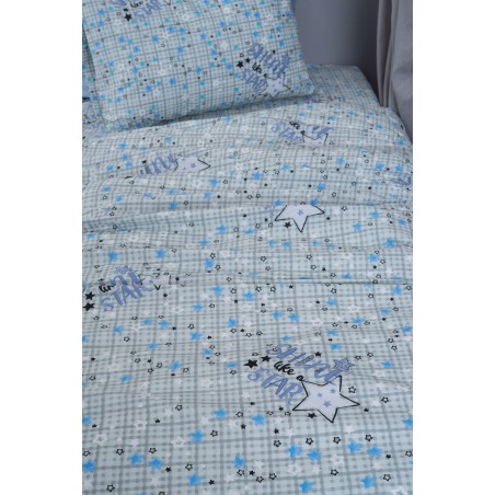 Πάπλωμα Φωσφοριζέ Ημίδιπλο Palamaiki Cluster Blue 160x240