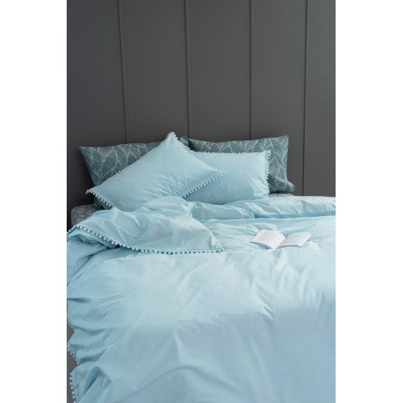 Παπλωματοθήκη Υπέρδιπλη Palamaiki Pon-Pon Ciel 230x240