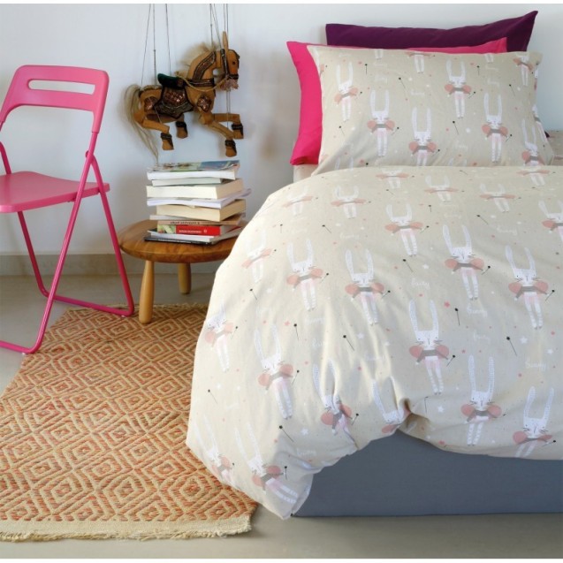 Ζεύγος Μαξιλαροθήκες Melinen Bunny Beige 50x70