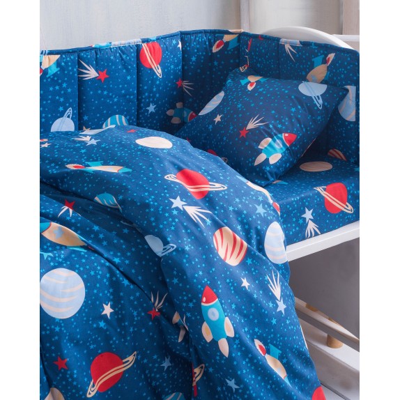 Σετ Παπλωματοθήκη Κούνιας 2 Τεμαχίων Rythmos Space...