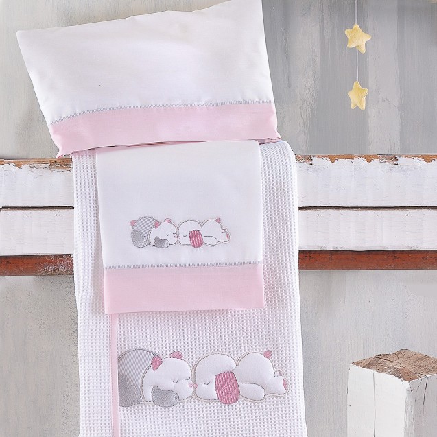 Σετ Σεντόνια Κούνιας 3 Τεμαχίων Rythmos Nap...