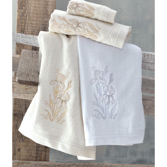 Σετ Πετσέτες 3 Τεμαχίων Rythmos Cyclamine Λευκό