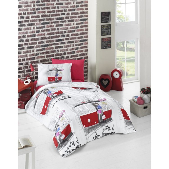 Σετ Παπλωματοθήκη Ημίδιπλη 2 Τεμαχίων Rythmos San...