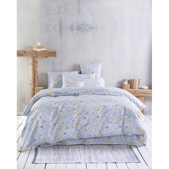 Σετ Μαξιλαροθήκες 2 Τεμαχίων Rythmos Glow Μπλε 50x70