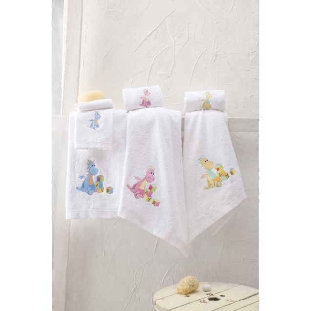 Σετ Πετσέτες 2 Τεμαχίων Rythmos Willy Ροζ