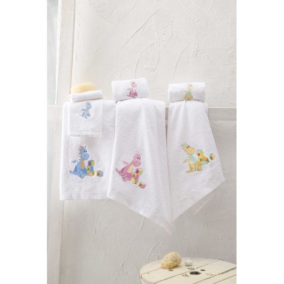 Σετ Πετσέτες 2 Τεμαχίων Rythmos Willy Σιέλ