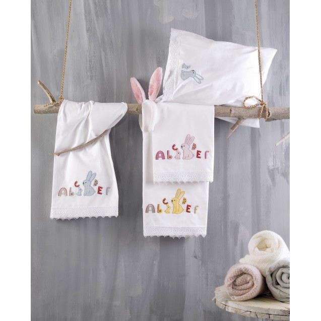 Σετ Σεντόνια Κούνιας 3 Τεμαχίων Rythmos Lupe...