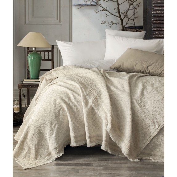 Κουβέρτα Υπέρδιπλη Rythmos Mendina Μπεζ 220x260