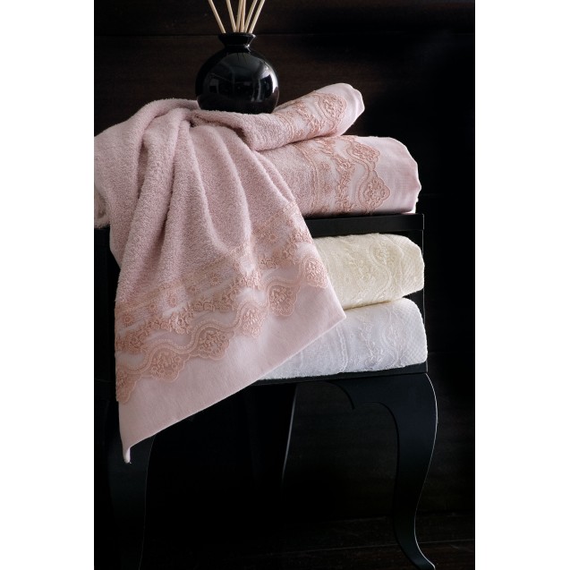 Σετ Πετσέτες 3 Τεμαχίων Rythmos Nena Εκρού