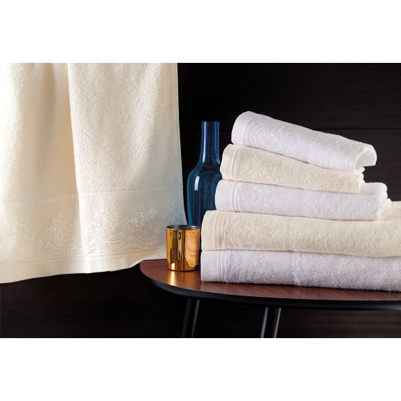 Σετ Πετσέτες 3 Τεμαχίων Rythmos Katherine Εκρού