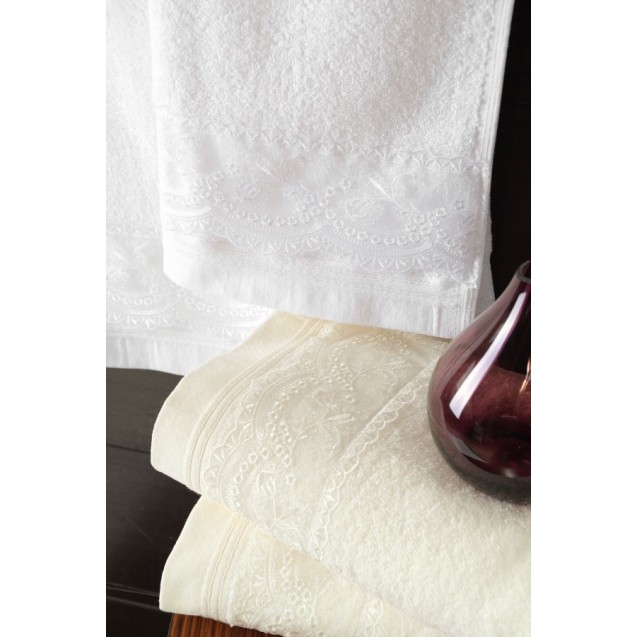 Σετ Πετσέτες 3 Τεμαχίων Rythmos Shiraz Εκρού