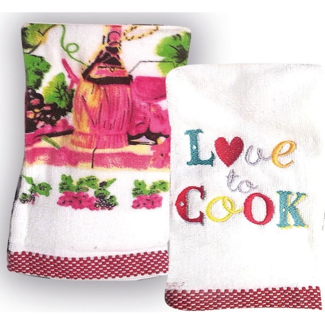 Σετ Πετσέτες Κουζίνας 2 Τεμαχίων Rythmos Love...