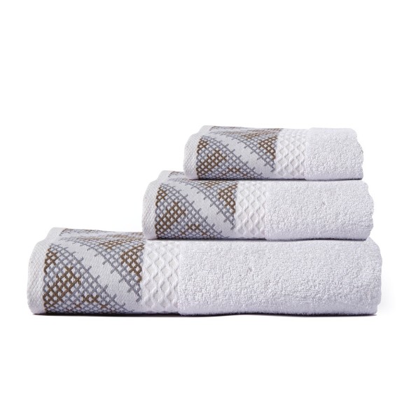 Σετ Πετσέτες 3 Τεμαχίων Sb Home Rock White