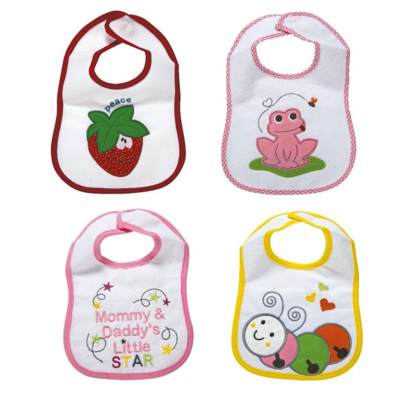 Σετ Σαλιάρες 4 Τεμαχίων Sb Home Senses Baby Bibs Pink No2...