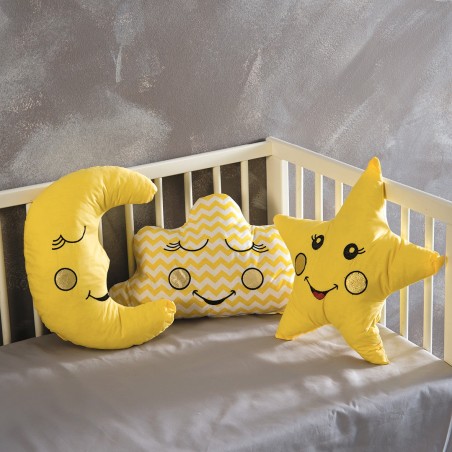Σετ Μαξιλάρια Διακόσμησης 3 Τεμαχίων Sb Home Baby Deco Pillows Yellow