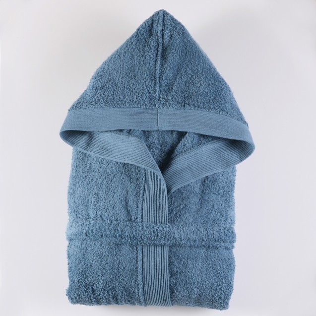 Μπουρνούζι με Κουκούλα Rythmos Amadeus Ντένιμ