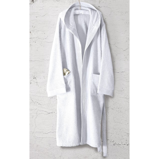 Μπουρνούζι με Κουκούλα Rythmos Amadeus Λευκό