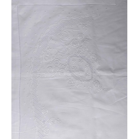 Σετ Σεντόνια Χειροποίητα Υπέρδιπλα 4 Τεμαχίων Silk Fashion 2471 Λευκό 225x270