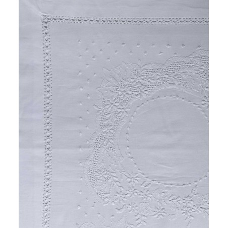 Σετ Σεντόνια Χειροποίητα Υπέρδιπλα 4 Τεμαχίων Silk Fashion 624 Λευκό 225x270