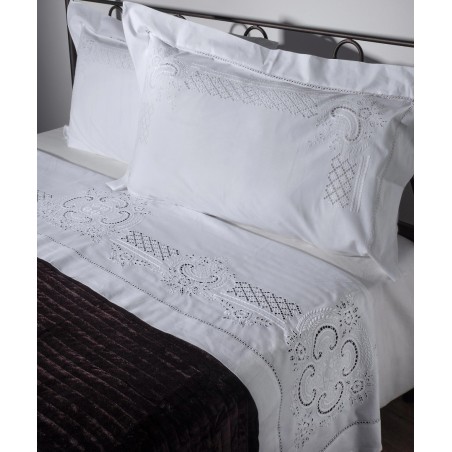 Σετ Σεντόνια Χειροποίητα Υπέρδιπλα 3 Τεμαχίων Silk Fashion 710 Λευκό 225x270