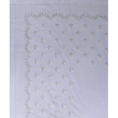 Σετ Σεντόνια Χειροποίητα Υπέρδιπλα 4 Τεμαχίων Silk Fashion 2806A Λευκό Κίτρινο 225x270