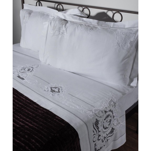 Σετ Σεντόνια Χειροποίητα Υπέρδιπλα 4 Τεμαχίων Silk...