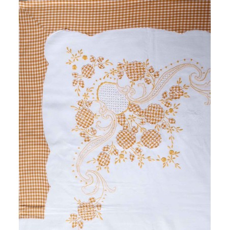 Σετ Σεντόνια Χειροποίητα Υπέρδιπλα 3 Τεμαχίων Silk Fashion 644-1 Καφέ 225x270