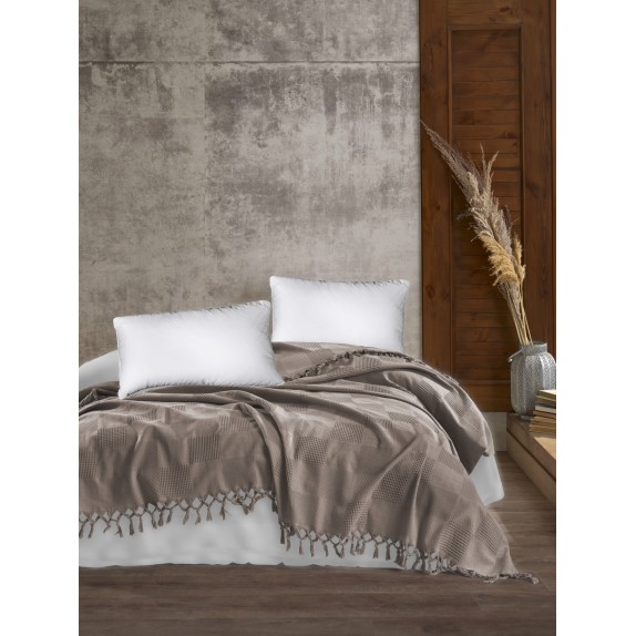 Κουβέρτα Πικέ Υπέρδιπλη Dimcol Jacquard Vizon 220x240