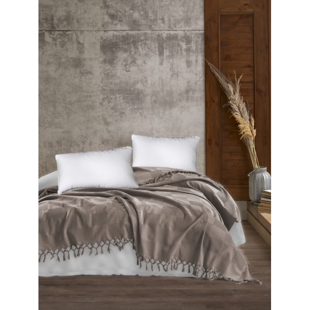 Κουβέρτα Πικέ Υπέρδιπλη Dimcol Jacquard Vizon...