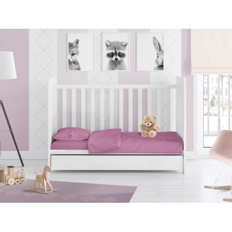 Παπλωματοθήκη Κούνιας Dimcol Solid 492 Lila 120x160