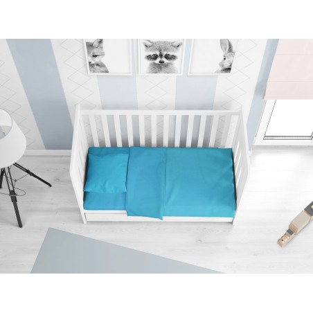 Παπλωματοθήκη Κούνιας Dimcol Solid 493 Turquoise 120x160