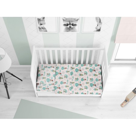 Σετ Σεντόνια Κούνιας 3 Τεμαχίων Dimcol Reach the Stars 192 Green 120x160