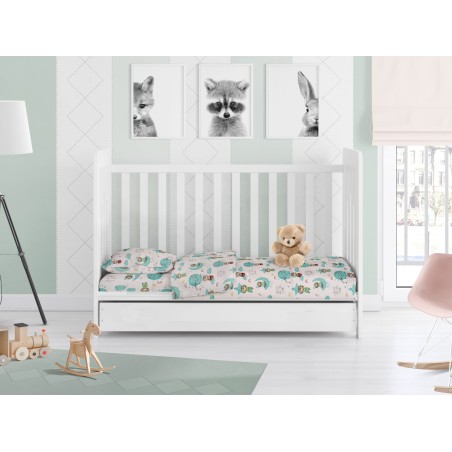 Σετ Σεντόνια Κούνιας 3 Τεμαχίων Dimcol Reach the Stars 192 Green 120x160