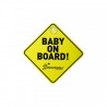 Σήμα αυτοκινήτου Baby on Board Κίτρινο-Μαύρο DreamBaby BR74717