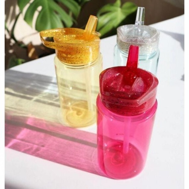 Παγούρι A Little Lovely Company Glitter-Silver...