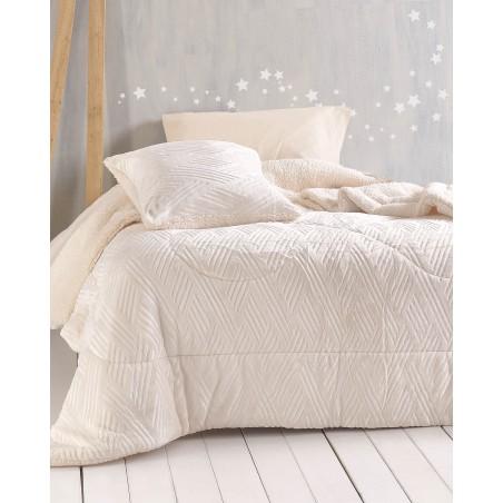 Κουβερτοπάπλωμα Μονό Rythmos Lotus Εκρού 160x220