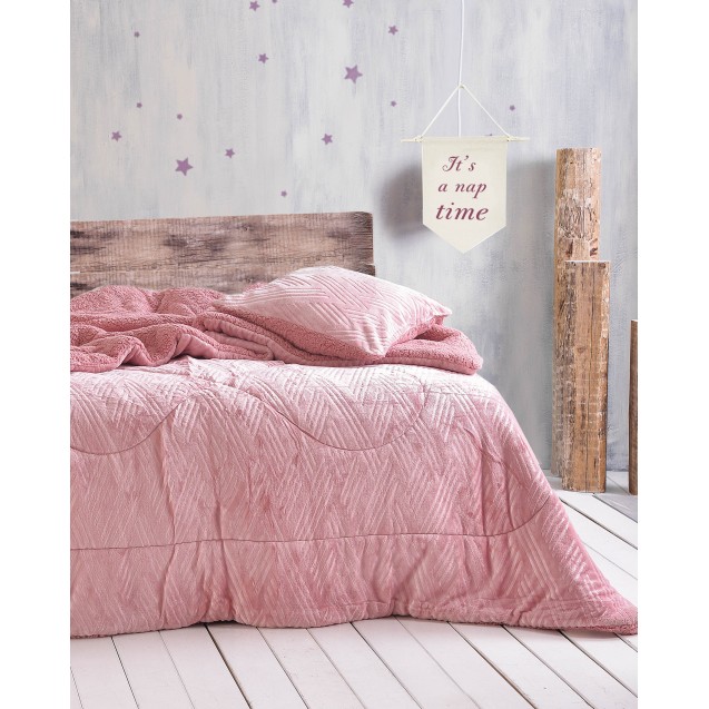 Κουβερτοπάπλωμα Υπέρδιπλο Rythmos Lotus Ροζ...