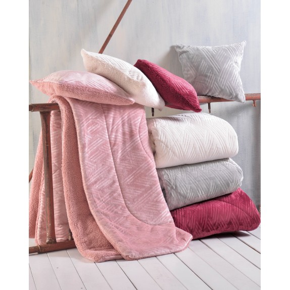 Μαξιλαροθήκη Διακόσμησης Rythmos Lotus Ροζ 50x50